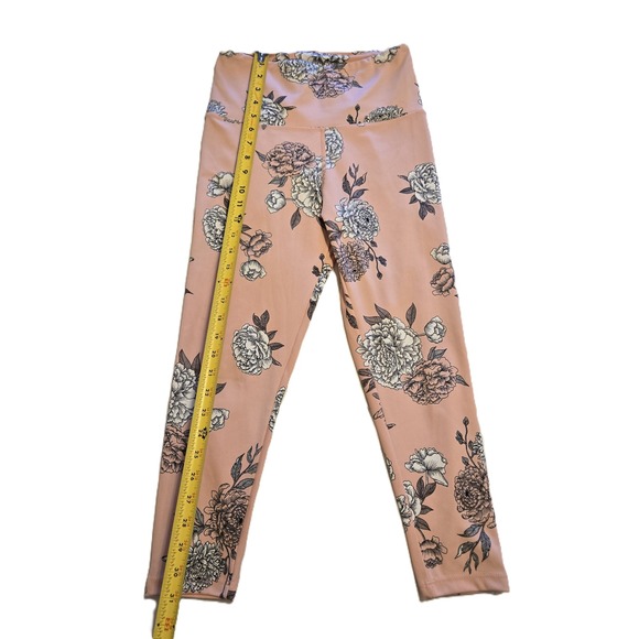 Kay Unger Floral Print Leggings Activewear Athletic Workout Yoga Pants Medium - Picture 3 of 6